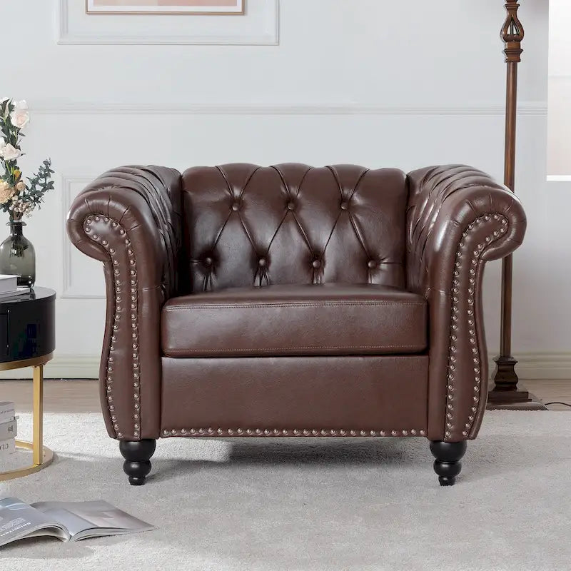 Christopher Knight Home - Poltrona Chesterfield Winston in Pelle Sintetica 3