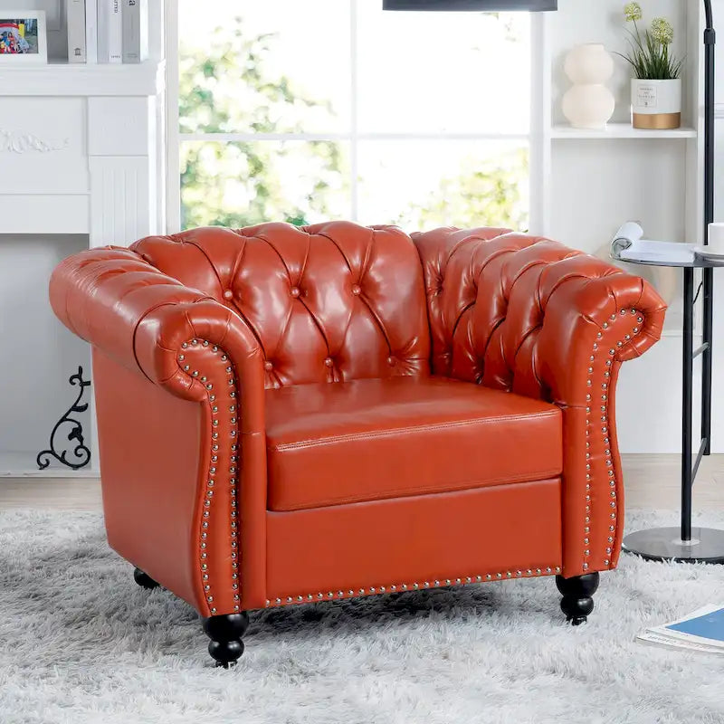Christopher Knight Home - Poltrona Chesterfield Winston in Pelle Sintetica 5