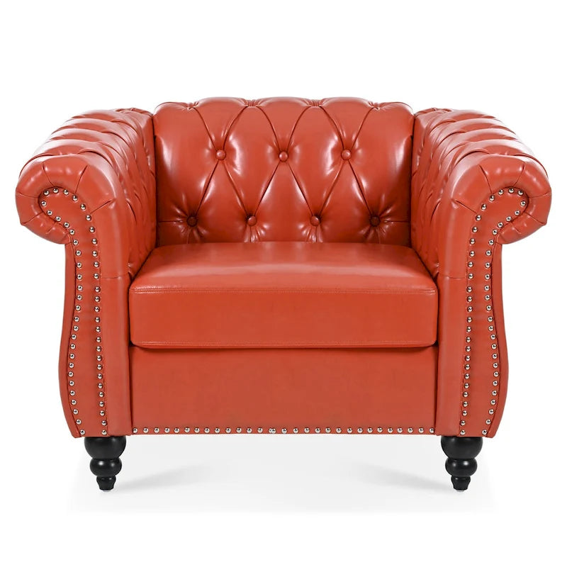 Christopher Knight Home - Poltrona Chesterfield Winston in Pelle Sintetica 7