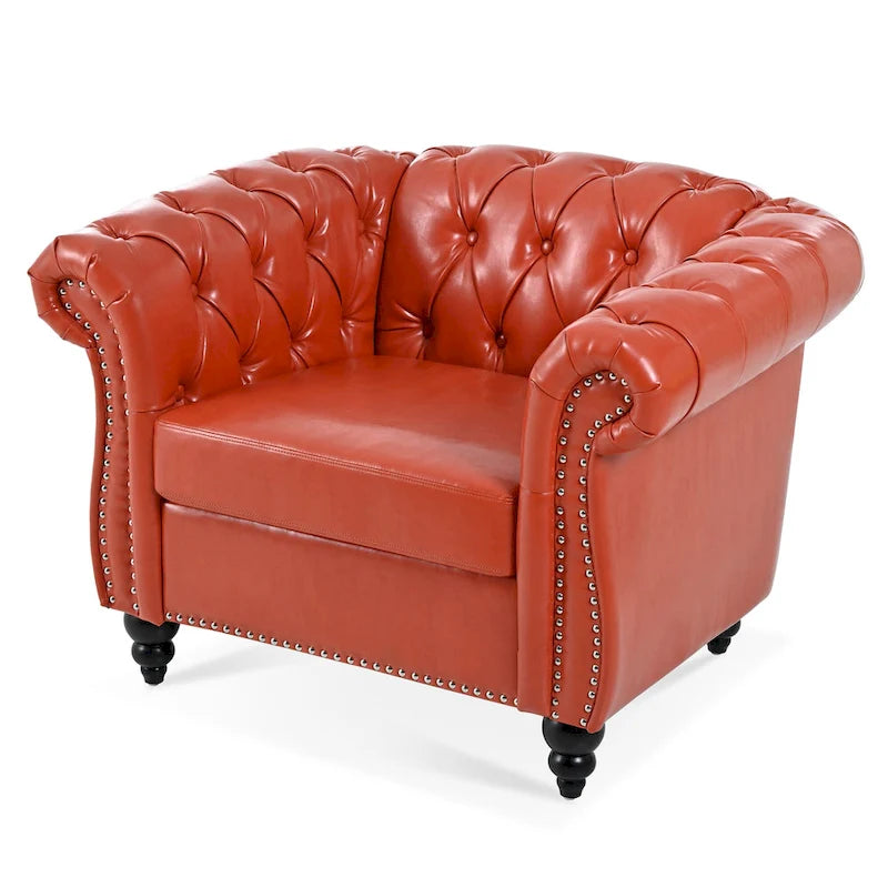 Christopher Knight Home - Poltrona Chesterfield Winston in Pelle Sintetica 8