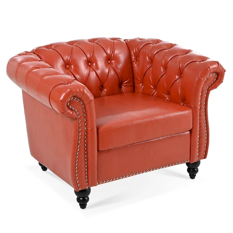 Christopher Knight Home - Poltrona Chesterfield Winston in Pelle Sintetica 14