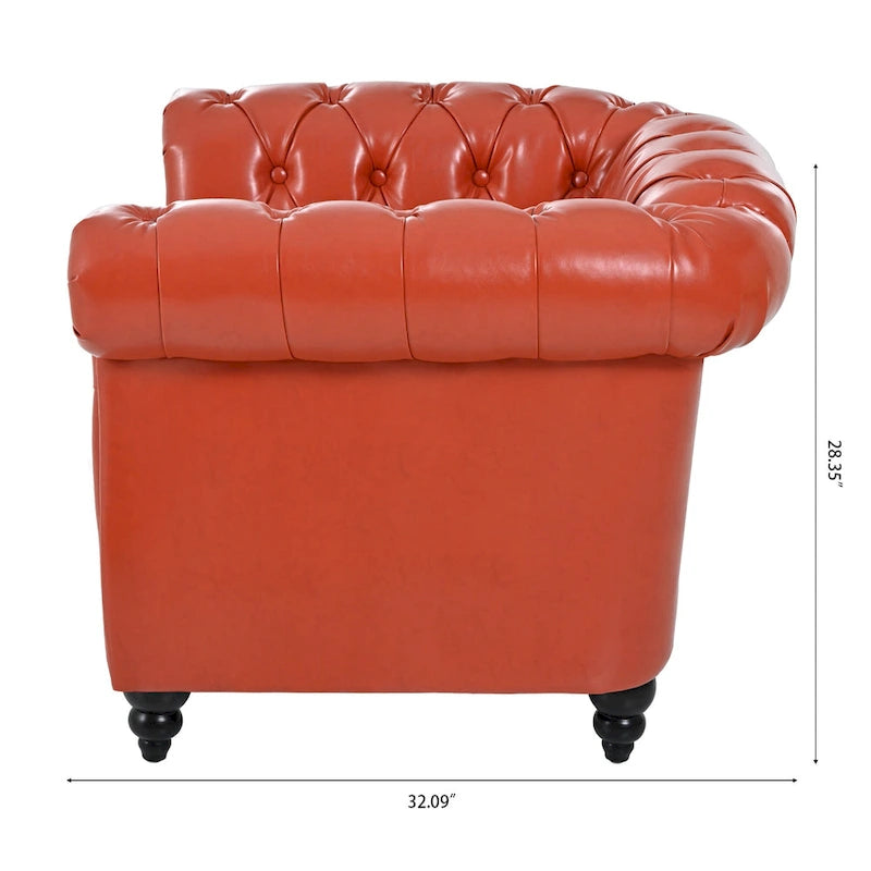 Christopher Knight Home - Poltrona Chesterfield Winston in Pelle Sintetica 18