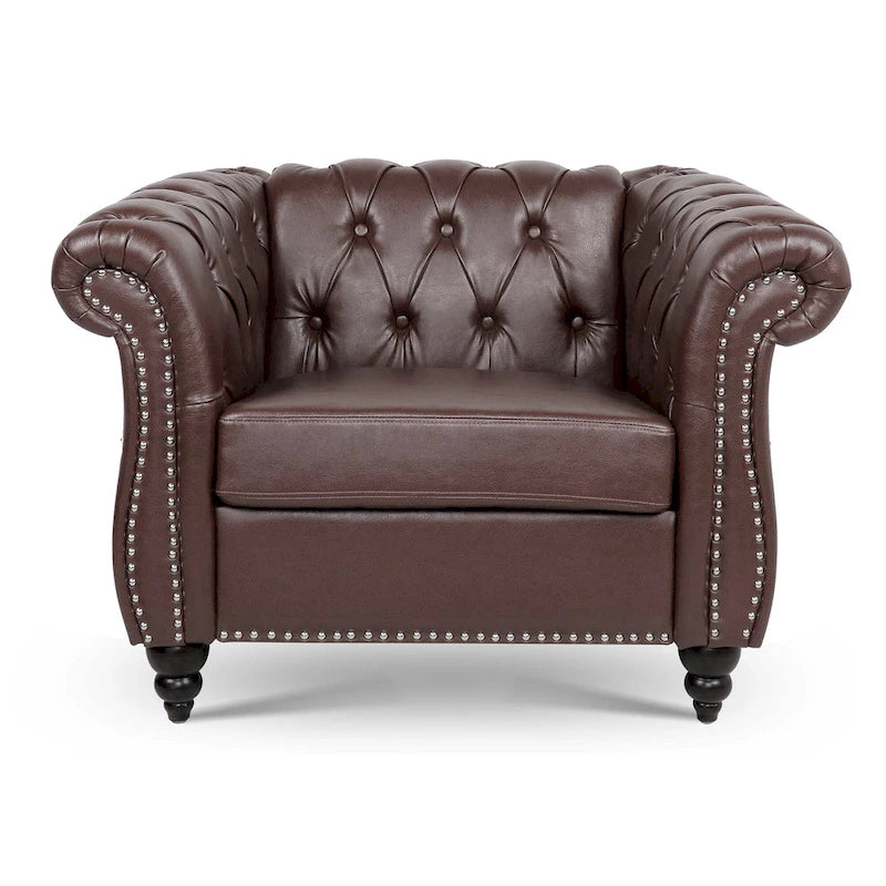 Christopher Knight Home - Poltrona Chesterfield Winston in Pelle Sintetica 24