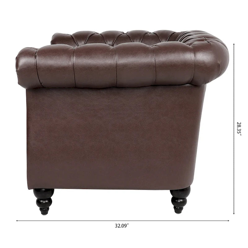Christopher Knight Home - Poltrona Chesterfield Winston in Pelle Sintetica 31