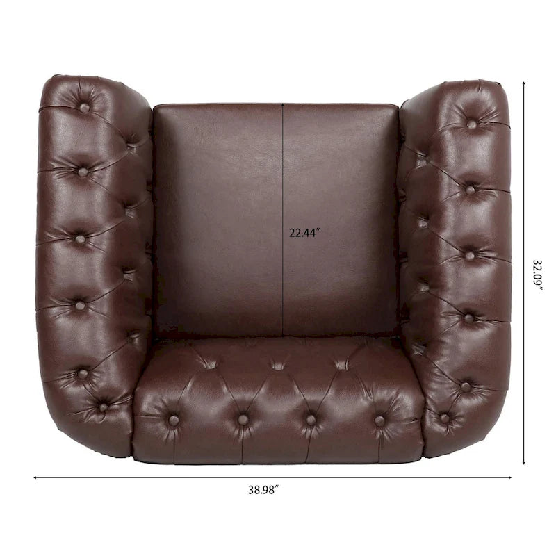 Christopher Knight Home - Poltrona Chesterfield Winston in Pelle Sintetica 32