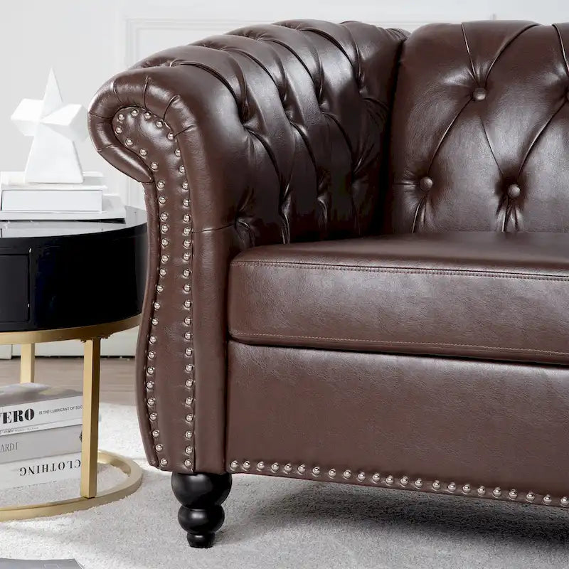Christopher Knight Home - Poltrona Chesterfield Winston in Pelle Sintetica 33