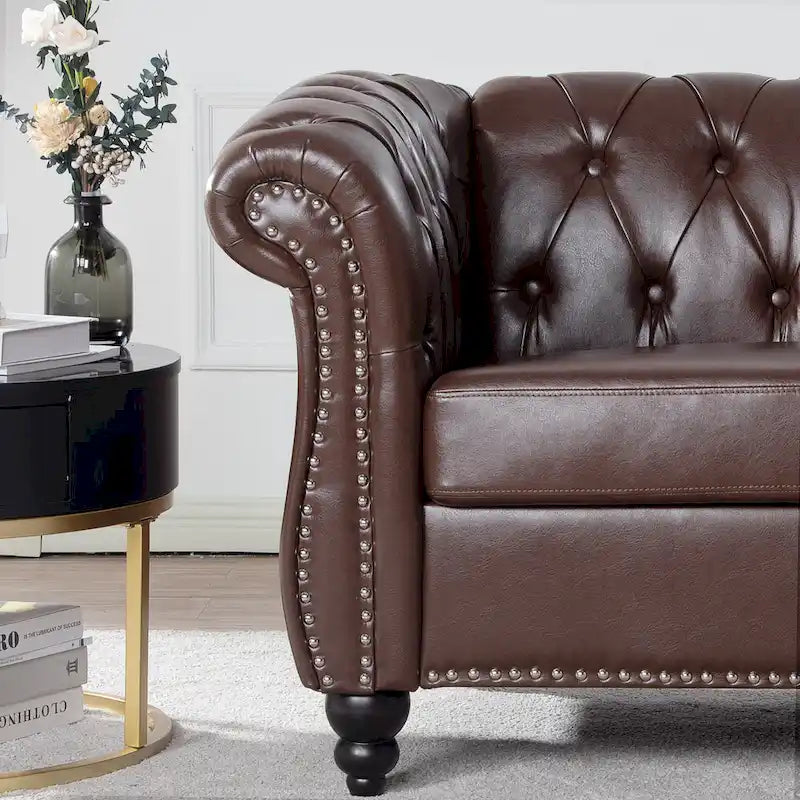 Christopher Knight Home - Poltrona Chesterfield Winston in Pelle Sintetica 34