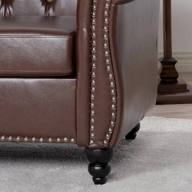 Christopher Knight Home - Poltrona Chesterfield Winston in Pelle Sintetica 35