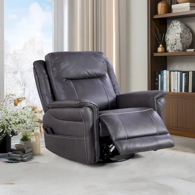 Christopher Knight Home - Harrison Soft Power Swivel Rocker Recliner with Heating & Massage, Pillow Top Arms, for Living Spaces 20