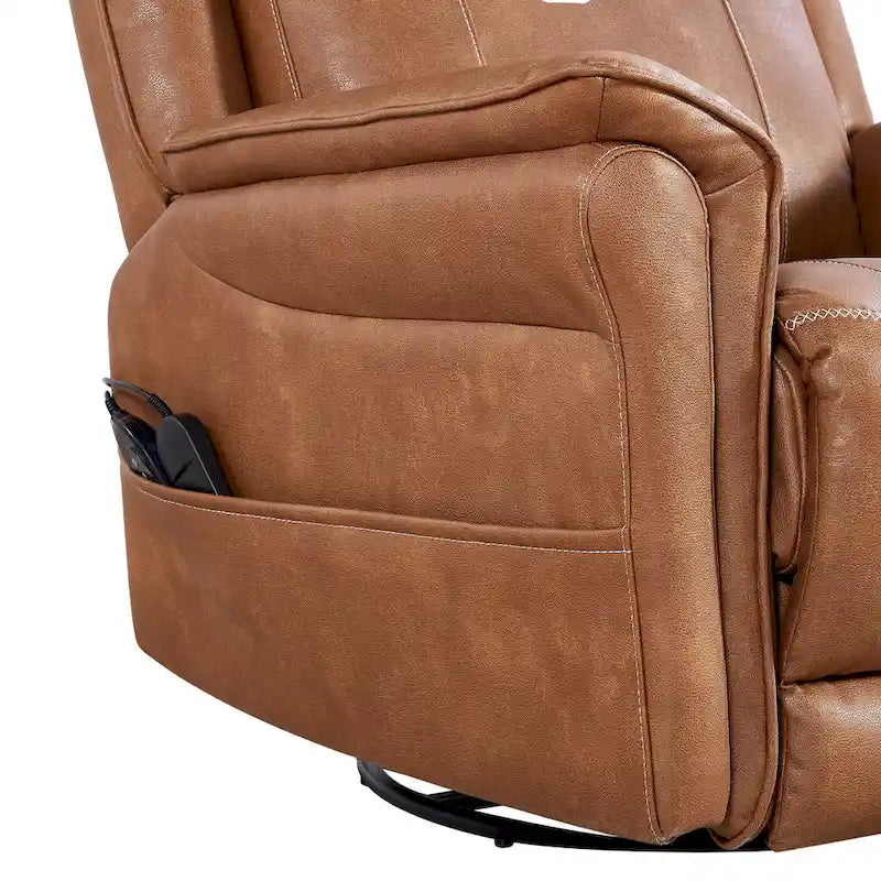 Christopher Knight Home - Harrison Soft Power Swivel Rocker Recliner with Heating & Massage, Pillow Top Arms, for Living Spaces 11