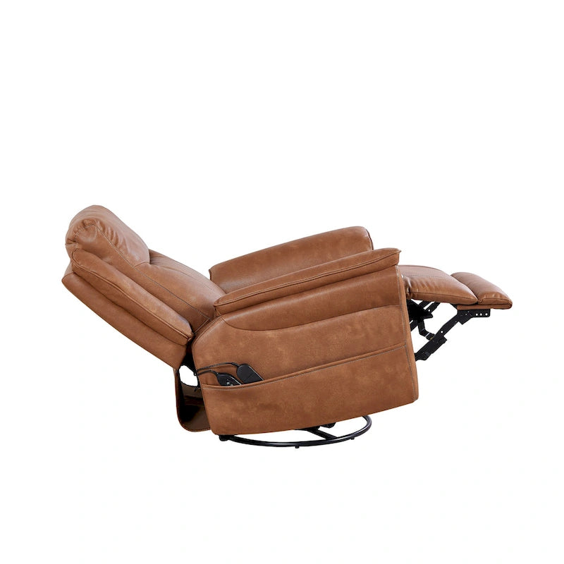 Christopher Knight Home - Harrison Soft Power Swivel Rocker Recliner with Heating & Massage, Pillow Top Arms, for Living Spaces 13