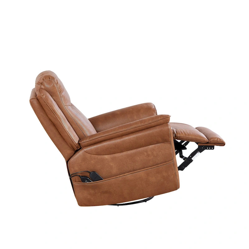 Christopher Knight Home - Harrison Soft Power Swivel Rocker Recliner with Heating & Massage, Pillow Top Arms, for Living Spaces 14