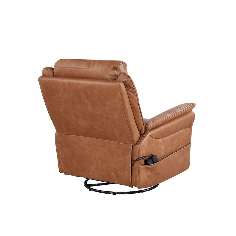 Christopher Knight Home - Harrison Soft Power Swivel Rocker Recliner with Heating & Massage, Pillow Top Arms, for Living Spaces 16