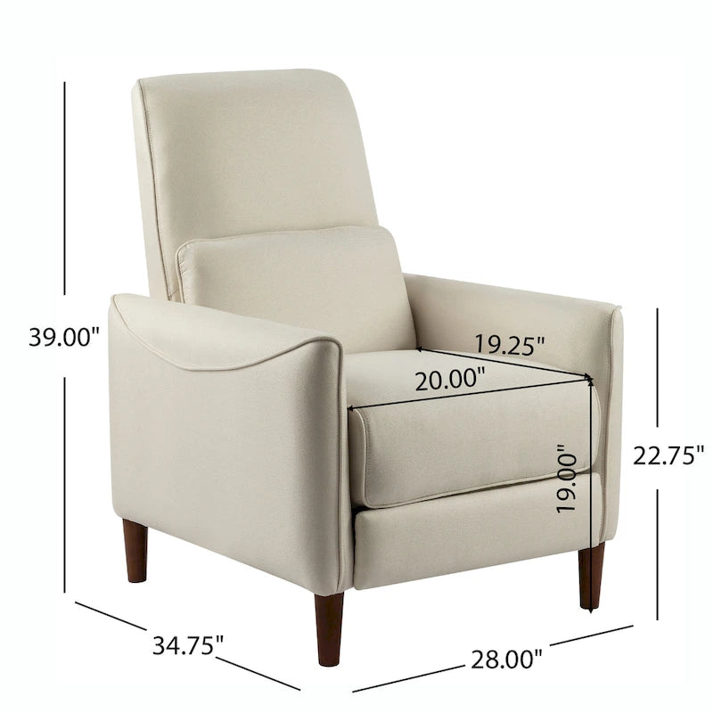 Christopher Knight Home Upholstered Push Recliner Chair 5