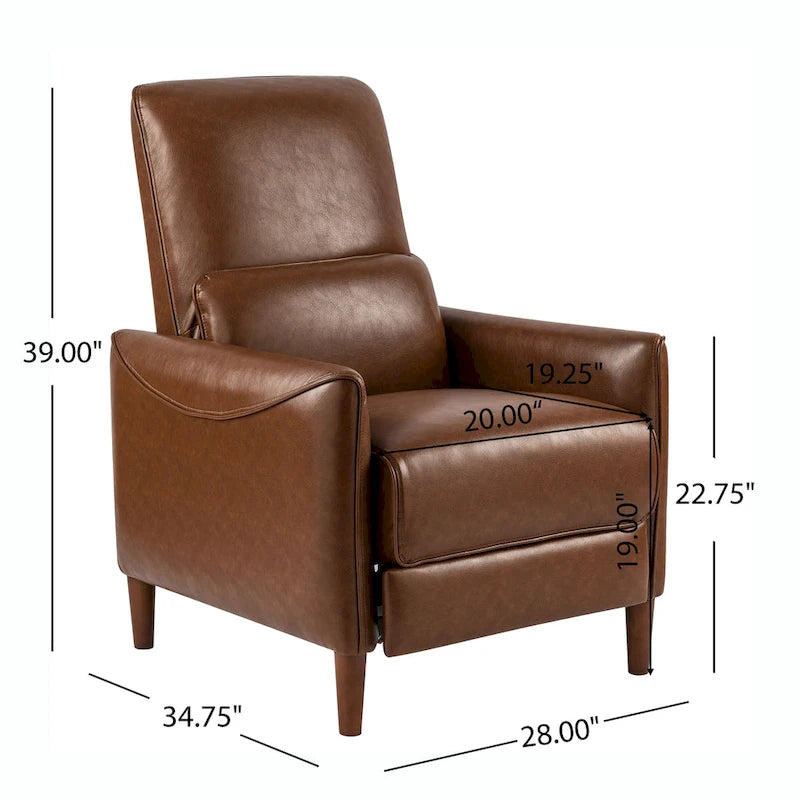 Christopher Knight Home Upholstered Push Recliner Chair 23