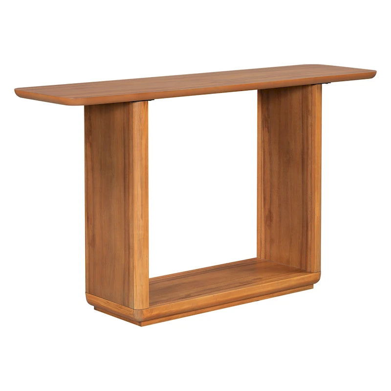 Christopher Knight Home - Tavolino Consolle Minimalista Elegante Mirod con Angoli Curvi e Base a U 13
