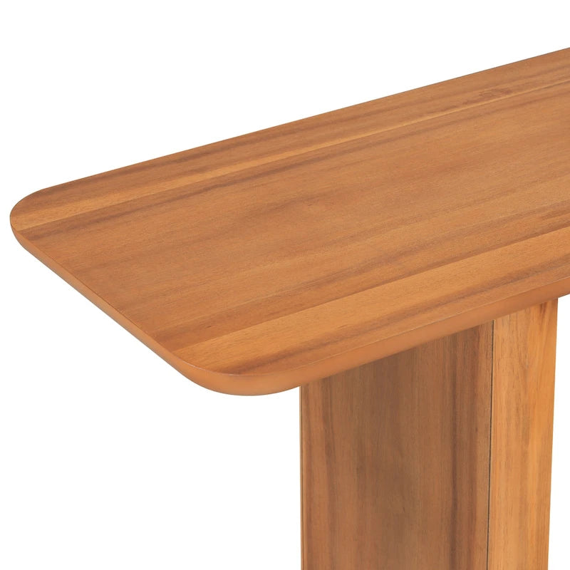 Christopher Knight Home - Tavolino Consolle Minimalista Elegante Mirod con Angoli Curvi e Base a U 16