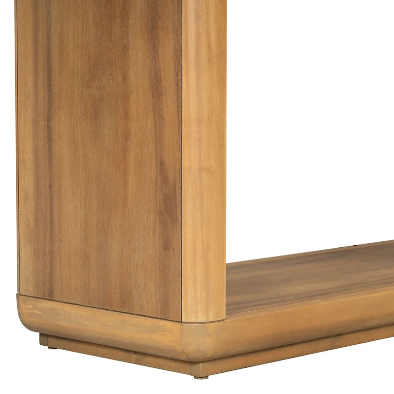Christopher Knight Home - Tavolino Consolle Minimalista Elegante Mirod con Angoli Curvi e Base a U 24
