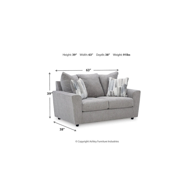 Signature Design by Ashley Stairatt Gray 4-Piece Upholstery Package - 86W x 38D x 39H 8