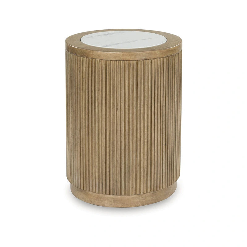 Signature Design by Ashley Camdill Light Brown/White End Table - 18.13 W x 18.13 D x 23.75 H 2