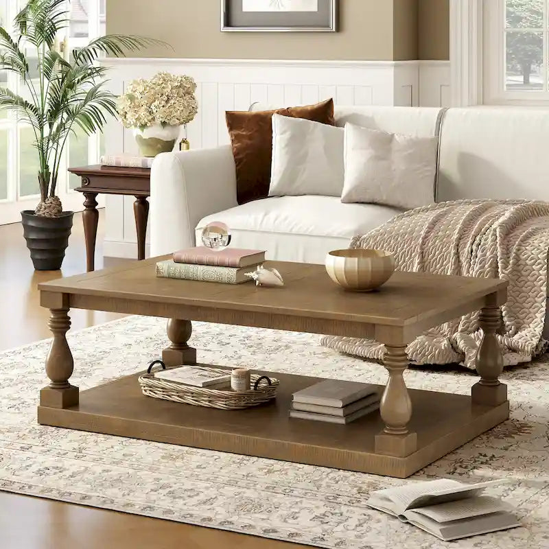 45 Vintage Coffee Table with Vase Legs