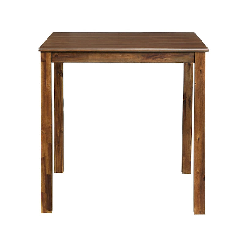 5 Piece Counter Height Dining Table and Chair Set, Wooden Kitchen Furniture Set with Square Table and 4 Chairs 5