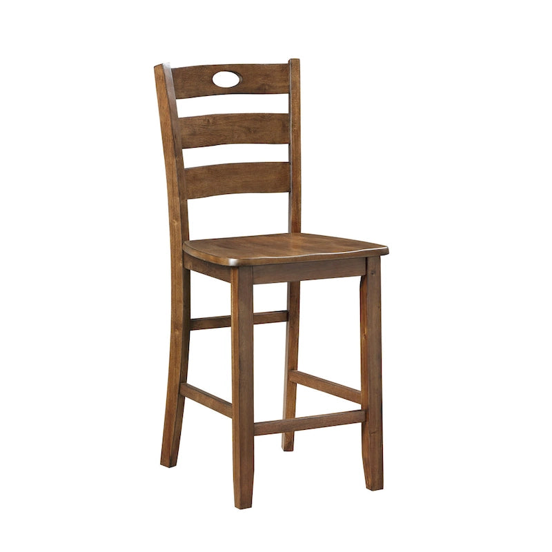 5 Piece Counter Height Dining Table and Chair Set, Wooden Kitchen Furniture Set with Square Table and 4 Chairs 8