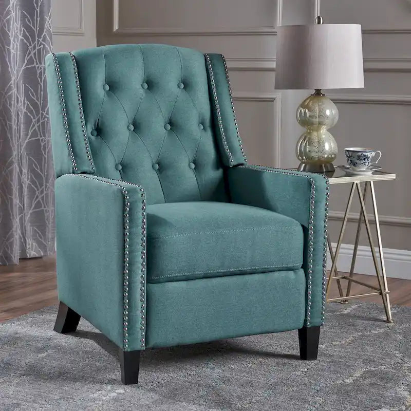 Roomfitters Classic Fabric Push Back Chair, Elegant Recliner for Living Room, Bedroom 37