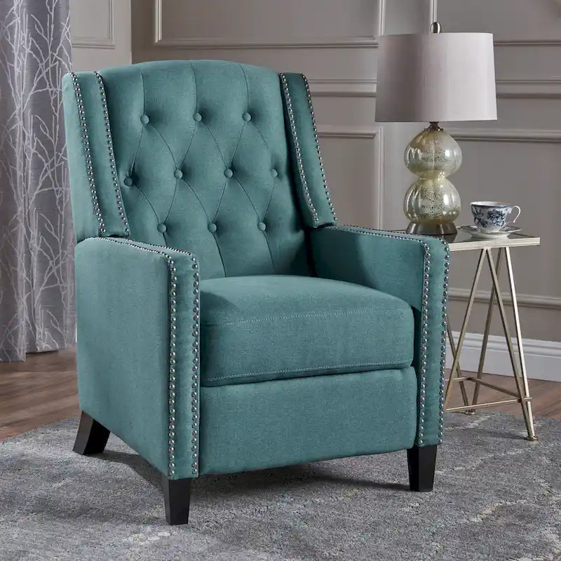Roomfitters Classic Fabric Push Back Chair, Elegant Recliner for Living Room, Bedroom 3