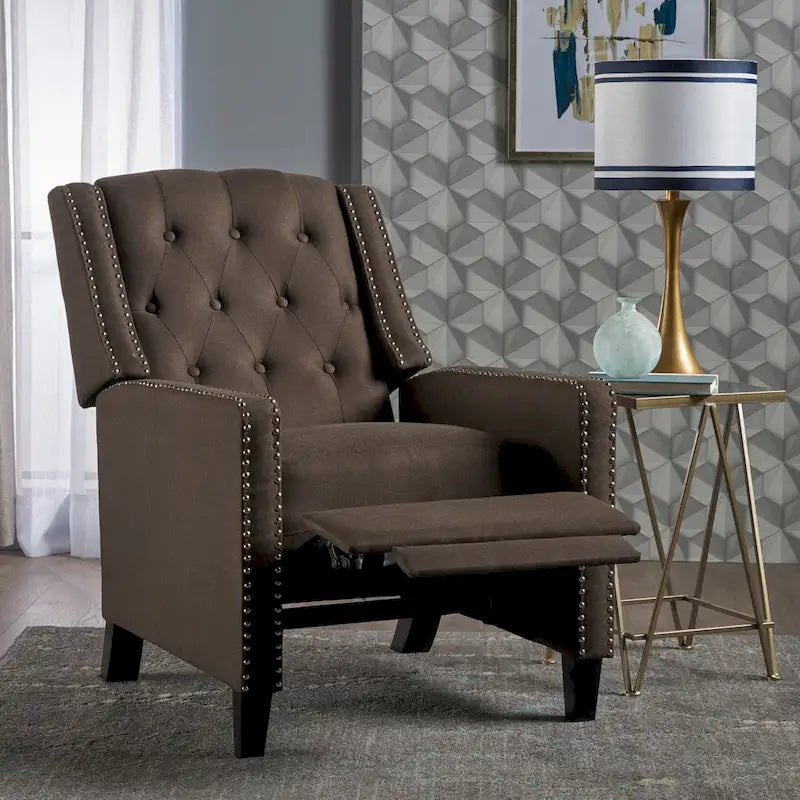 Roomfitters Classic Fabric Push Back Chair, Elegant Recliner for Living Room, Bedroom 5