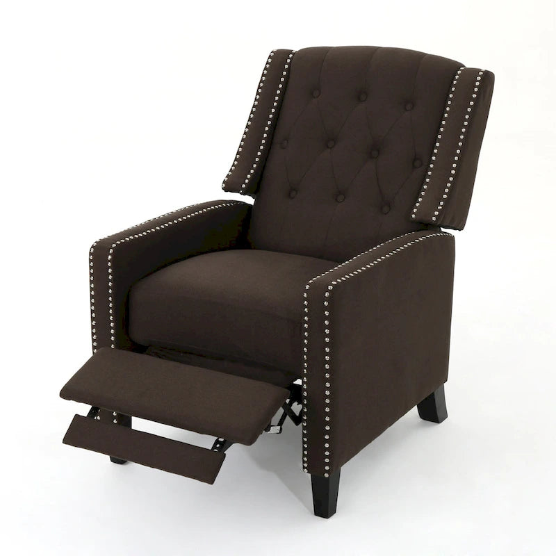 Roomfitters Classic Fabric Push Back Chair, Elegant Recliner for Living Room, Bedroom 12