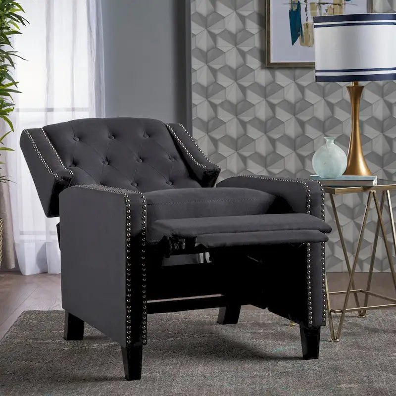Roomfitters Classic Fabric Push Back Chair, Elegant Recliner for Living Room, Bedroom 20