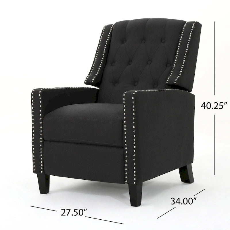 Roomfitters Classic Fabric Push Back Chair, Elegant Recliner for Living Room, Bedroom 23