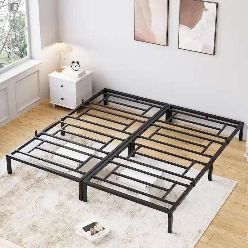 Bed Frame No Box Spring Needed, Heavy Duty Metal Platform Bed Frame 21