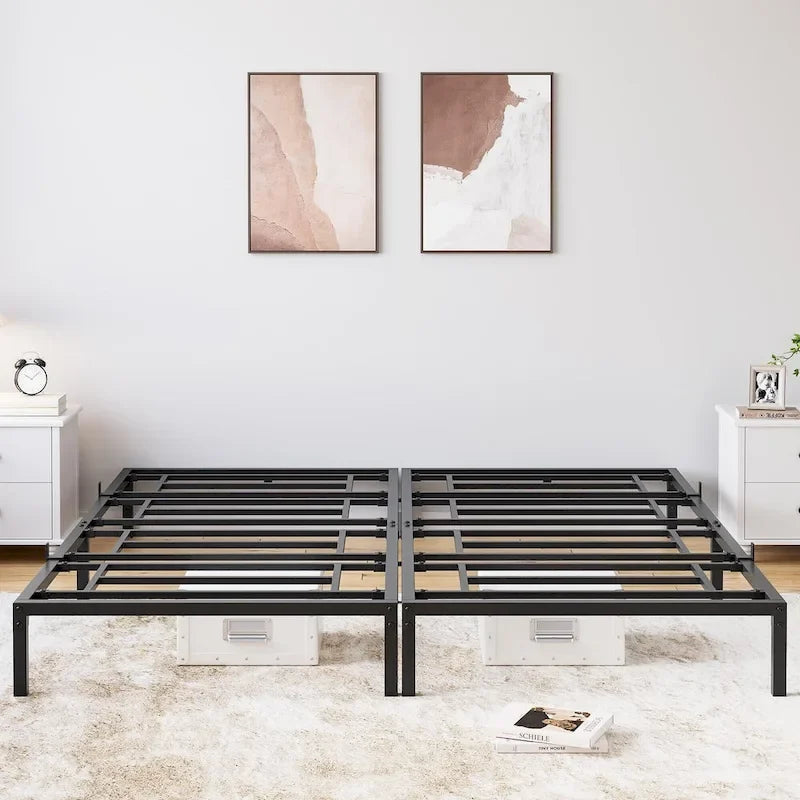 Bed Frame No Box Spring Needed, Heavy Duty Metal Platform Bed Frame 23