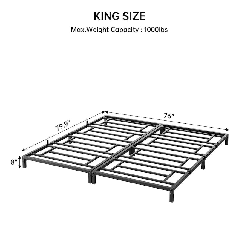 Bed Frame No Box Spring Needed, Heavy Duty Metal Platform Bed Frame 26