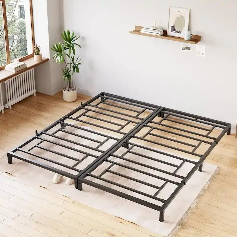 Bed Frame No Box Spring Needed, Heavy Duty Metal Platform Bed Frame 27