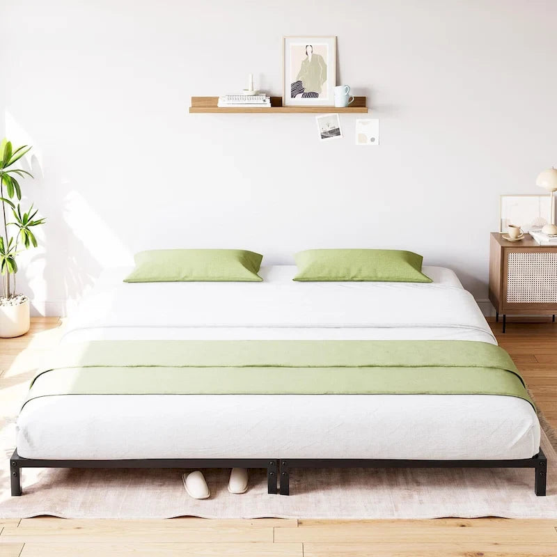 Bed Frame No Box Spring Needed, Heavy Duty Metal Platform Bed Frame 28