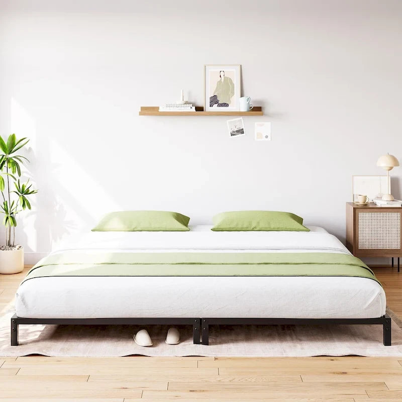Bed Frame No Box Spring Needed, Heavy Duty Metal Platform Bed Frame 29