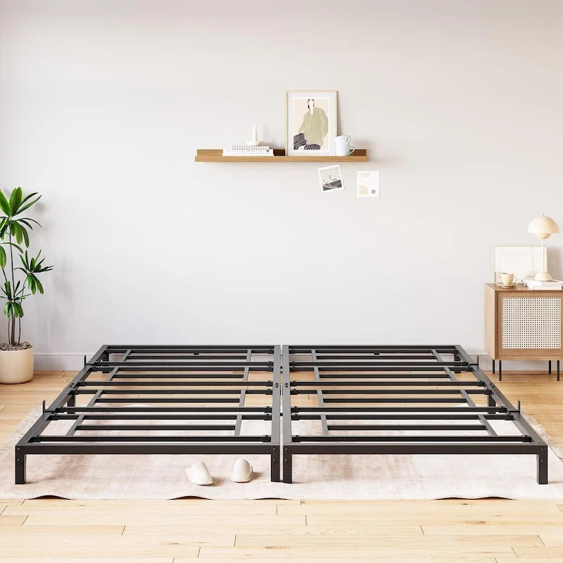 Bed Frame No Box Spring Needed, Heavy Duty Metal Platform Bed Frame 30