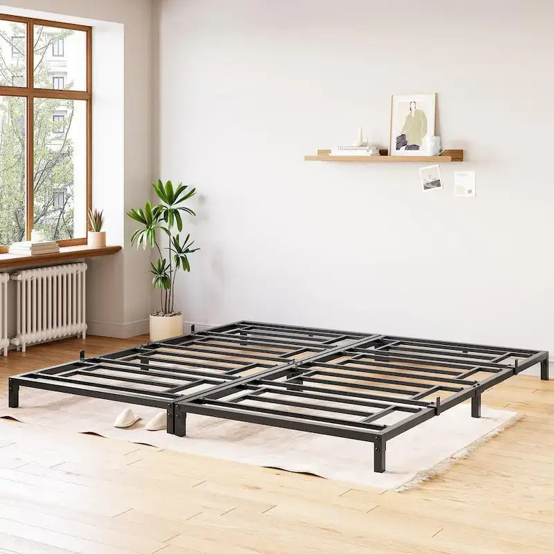 Bed Frame No Box Spring Needed, Heavy Duty Metal Platform Bed Frame 31