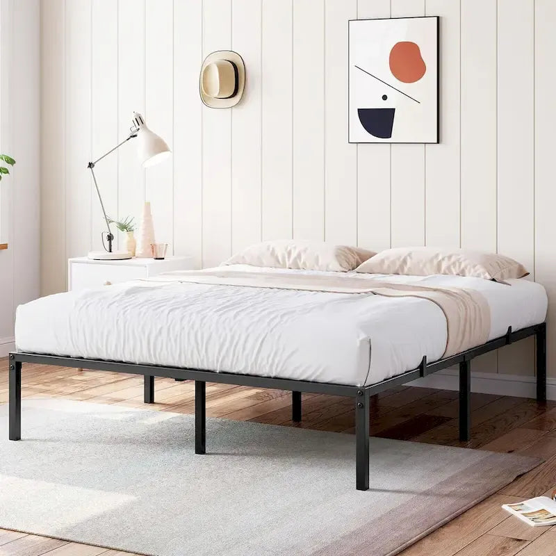 Bed Frame No Box Spring Needed, Heavy Duty Metal Platform Bed Frame 38