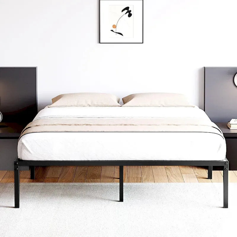 Bed Frame No Box Spring Needed, Heavy Duty Metal Platform Bed Frame 39