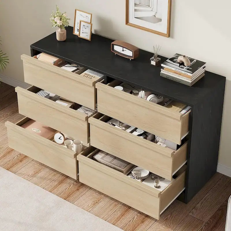 6 Drawer Dresser for Bedroom, Modern Dresser Organizer Storage Chest 3