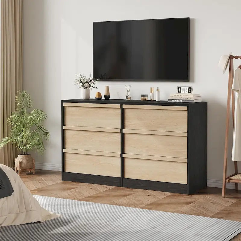 6 Drawer Dresser for Bedroom, Modern Dresser Organizer Storage Chest 4