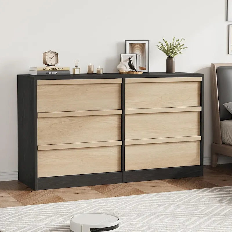 6 Drawer Dresser for Bedroom, Modern Dresser Organizer Storage Chest 5