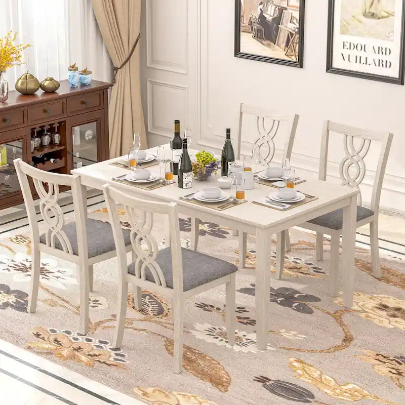 VECELO Solid Wood Dining Chairs Set of 2/4/6, Kitchen Side Chair 18