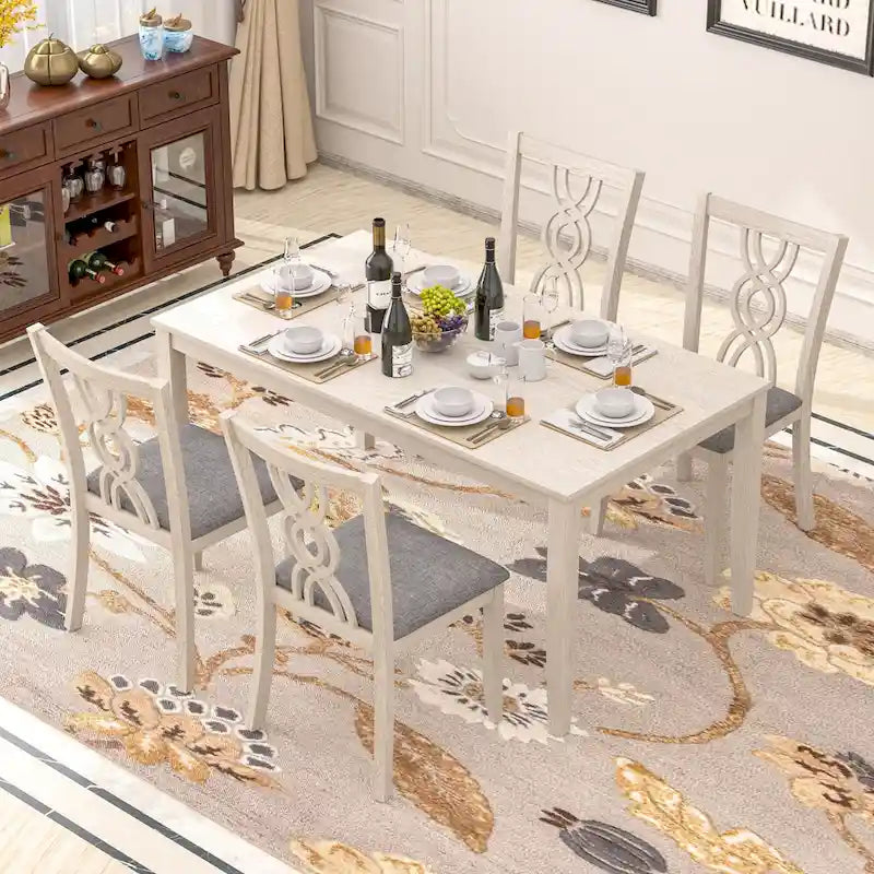 VECELO Solid Wood Dining Chairs Set of 2/4/6, Kitchen Side Chair 20