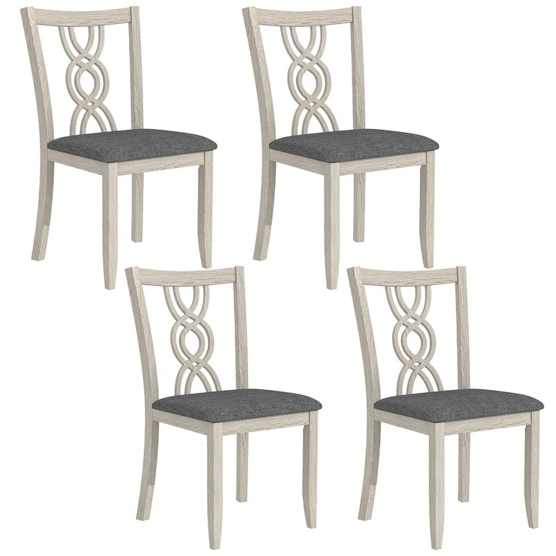 VECELO Solid Wood Dining Chairs Set of 2/4/6, Kitchen Side Chair 21