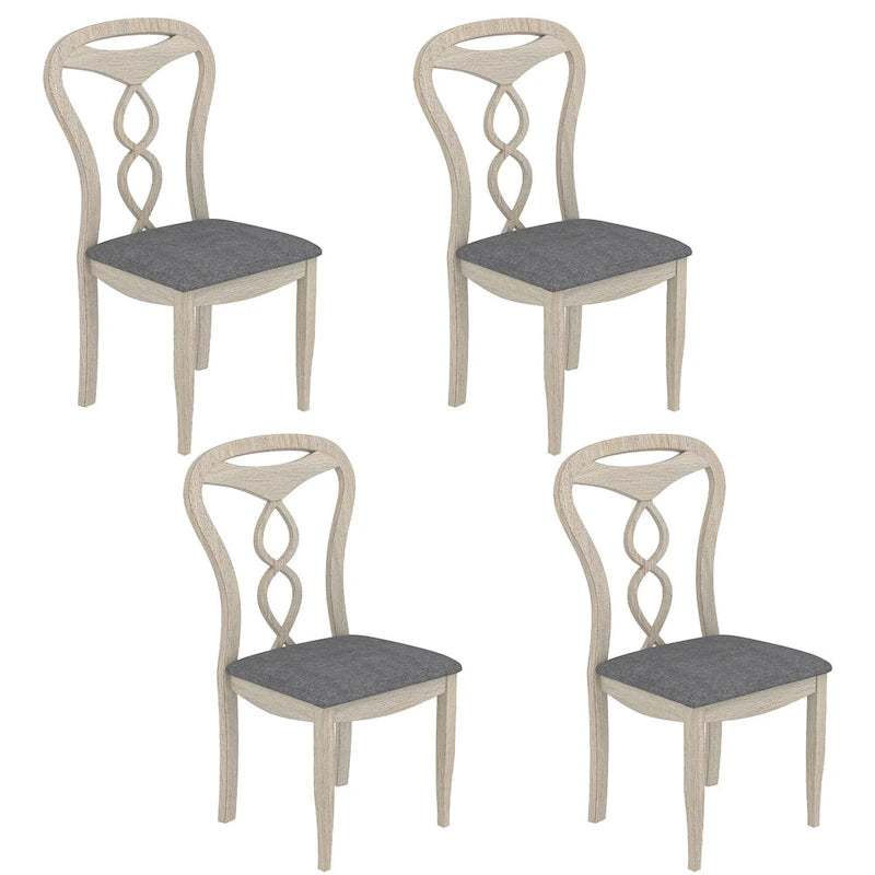 VECELO Solid Wood Dining Chairs Set of 2/4/6, Kitchen Side Chair 23